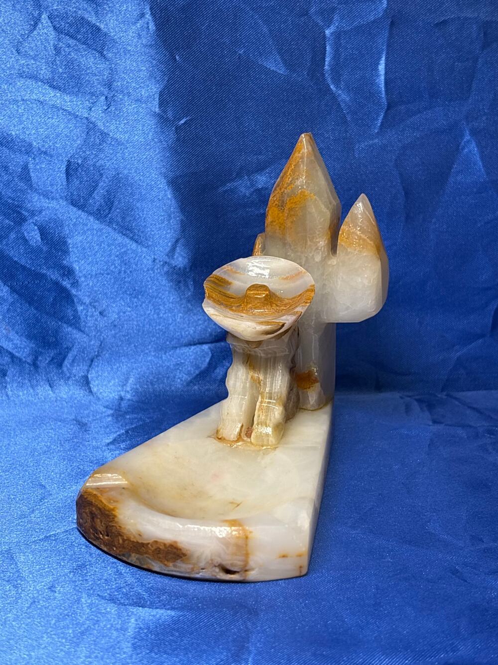 Vintage Mexican Themed Stone Carving Ash or Trinket Dish